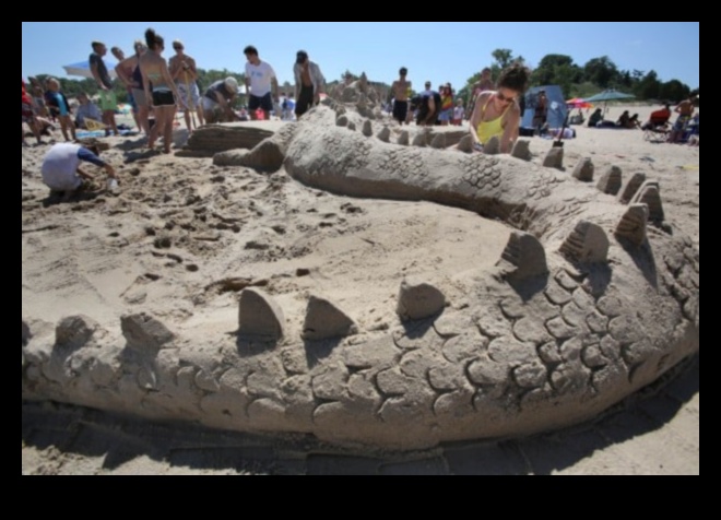 מגרש המשחקים המפוסל של דיונות חול של הטבע 1 הדים במדבר: דיונות חול מעוצבות על ידי הרוח